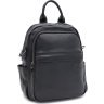 Стильний жіночий шкіряний рюкзак-сумка чорного кольору Ricco Grande (59146) - 1