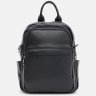 Женский стильный кожаный рюкзак-сумка черного цвета Ricco Grande (59146) - 2