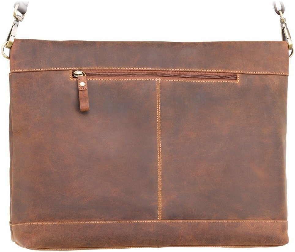Чоловіча сумка під ноутбук та документи з вінтажної шкіри світло-коричневого кольору Visconti Axel 69146