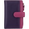 Фиолетово-розовый женский кошелек среднего размера из натуральной кожи с монетницей Visconti Berrry 69246 - 11