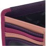 Фиолетово-розовый женский кошелек среднего размера из натуральной кожи с монетницей Visconti Berrry 69246 - 12