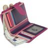 Фиолетово-розовый женский кошелек среднего размера из натуральной кожи с монетницей Visconti Berrry 69246 - 13