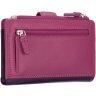 Фиолетово-розовый женский кошелек среднего размера из натуральной кожи с монетницей Visconti Berrry 69246 - 15