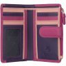 Фиолетово-розовый женский кошелек среднего размера из натуральной кожи с монетницей Visconti Berrry 69246 - 16