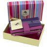 Фиолетово-розовый женский кошелек среднего размера из натуральной кожи с монетницей Visconti Berrry 69246 - 10