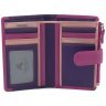 Фиолетово-розовый женский кошелек среднего размера из натуральной кожи с монетницей Visconti Berrry 69246 - 2
