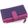 Фиолетово-розовый женский кошелек среднего размера из натуральной кожи с монетницей Visconti Berrry 69246 - 3