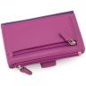 Фиолетово-розовый женский кошелек среднего размера из натуральной кожи с монетницей Visconti Berrry 69246 - 4