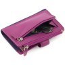 Фиолетово-розовый женский кошелек среднего размера из натуральной кожи с монетницей Visconti Berrry 69246 - 5