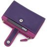 Фиолетово-розовый женский кошелек среднего размера из натуральной кожи с монетницей Visconti Berrry 69246 - 7