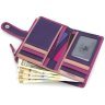 Фиолетово-розовый женский кошелек среднего размера из натуральной кожи с монетницей Visconti Berrry 69246 - 8