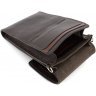 Коричнева сумка-гаманець ручної роботи з гладкої шкіри з довгим ремінцем Grande Pelle (15468) - 10