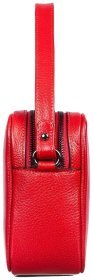 Женская сумка из натуральной зернистой кожи красного цвета Desisan 79746
