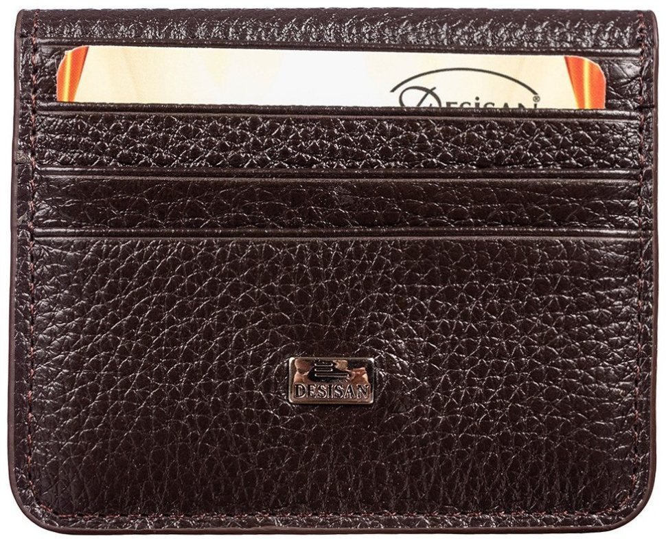 Миниатюрный зажим для денег из натуральной фактурной кожи Desisan 80147 Коричневого цвета фото №1 Миниатюрный зажим для денег из натуральной фактурной кожи Desisan 80147 Коричневого цвета modnotak фото №1