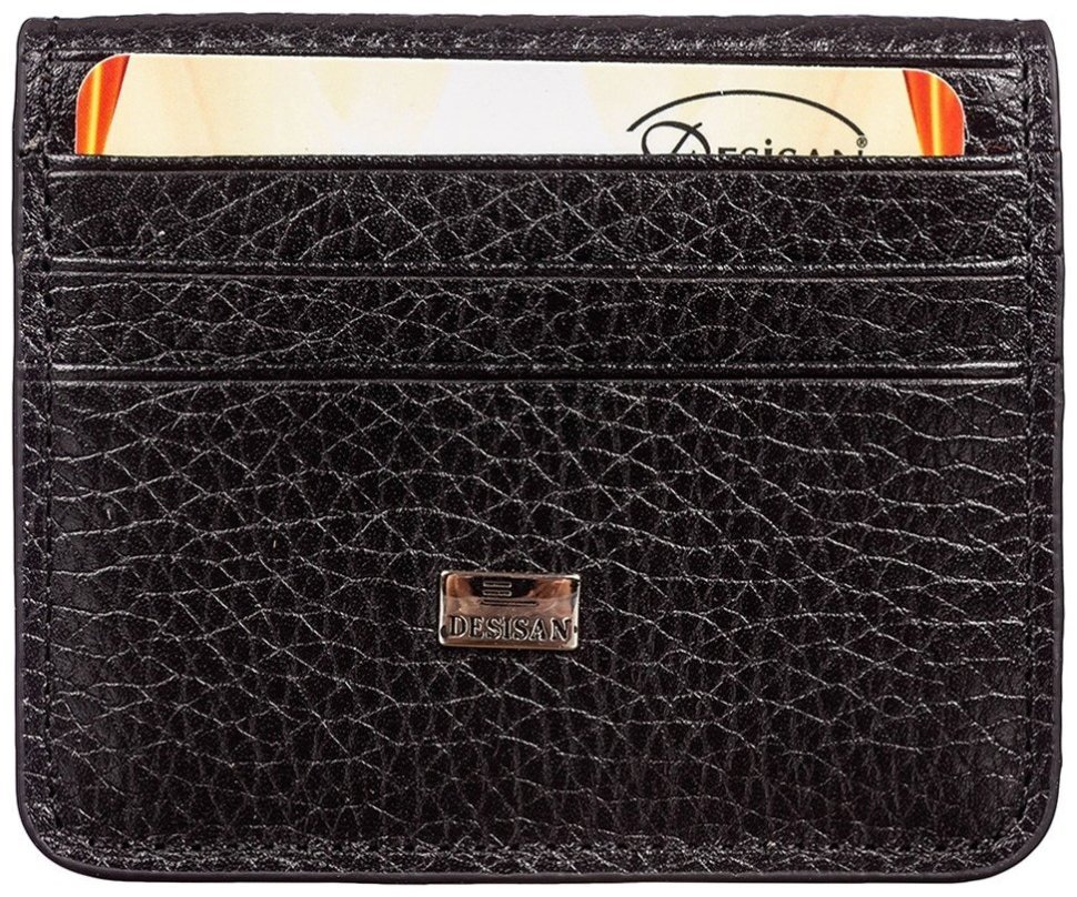 Компактный мужской зажим для денег из натуральной кожи флотар Desisan 81047 черного цвета фото №1 Компактный мужской зажим для денег из натуральной кожи флотар Desisan 81047 черного цвета modnotak фото №1