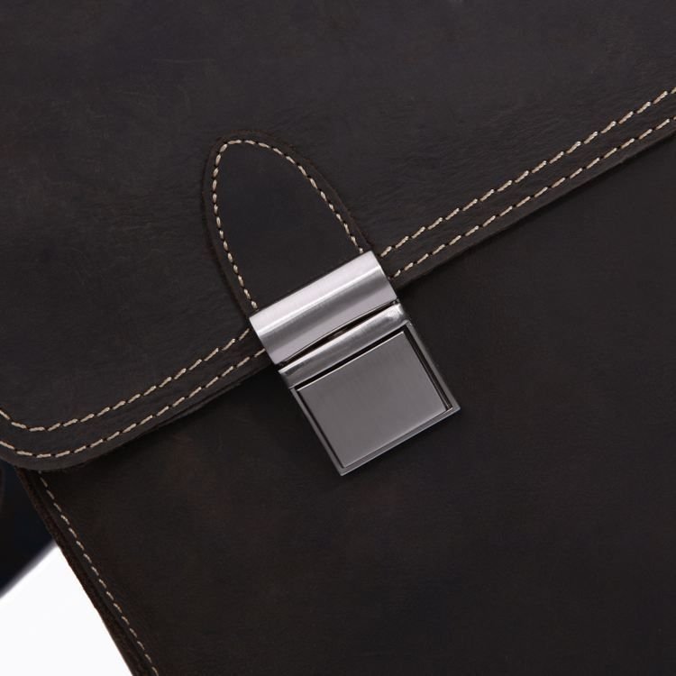 Серый деловой портфель из натуральной кожи VINTAGE STYLE (14098)
