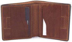 Чоловічий шкіряний портмоне українського виробництва з написом Україна - Grande Pelle (13164)