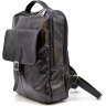 Мужской рюкзак большого размера из натуральной кожи черного окраса TARWA (19928) - 1