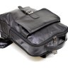 Мужской рюкзак большого размера из натуральной кожи черного окраса TARWA (19928) - 5