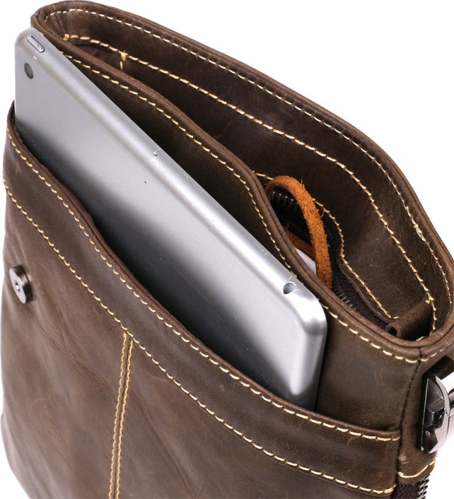 Повседневная мужская наплечная сумка с клапаном VINTAGE STYLE (14849)