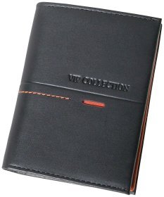 Шкіряний картхолдер Beverly Hills чорного кольору з яскравими вставками Vip Collection 102547