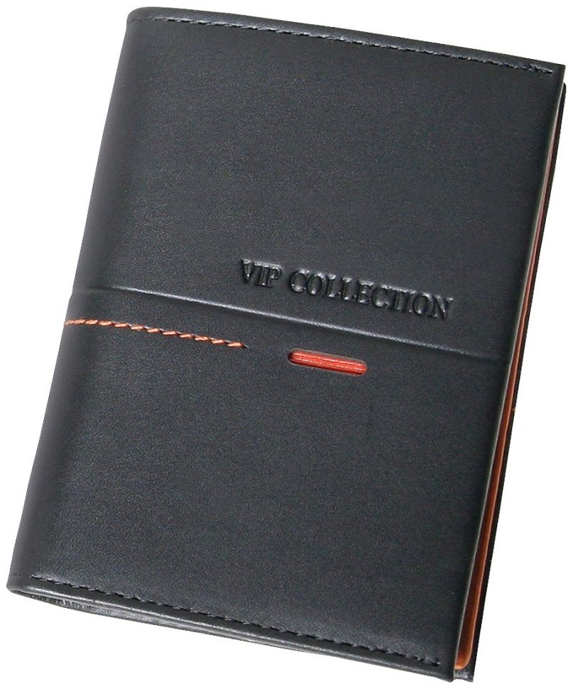 Шкіряний картхолдер Beverly Hills чорного кольору з яскравими вставками Vip Collection 102547 фото №1 Шкіряний картхолдер Beverly Hills чорного кольору з яскравими вставками Vip Collection 102547 modnotak фото №1