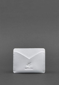 Компактная кожаная визитница белого цвета BlankNote (42547)