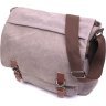 Сіра горизонтальна чоловіча сумка для ноутбука з текстилю Vintage (2421241) - 1