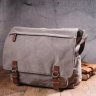 Сіра горизонтальна чоловіча сумка для ноутбука з текстилю Vintage (2421241) - 7