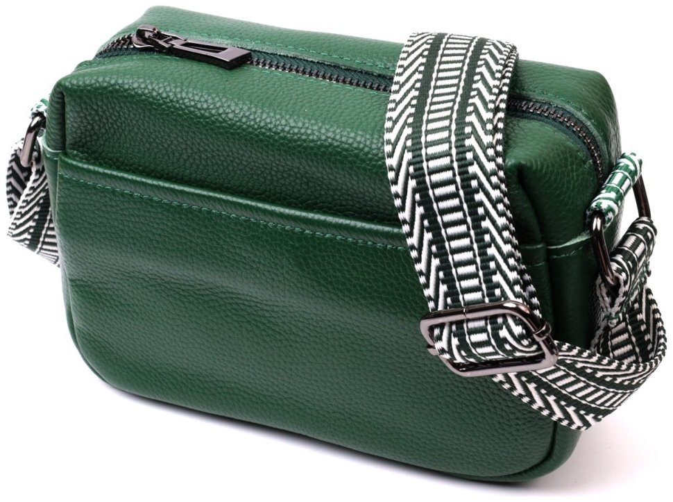 Женская сумка из натуральной кожи Vintage 22603 Зеленая modnotak фото №1