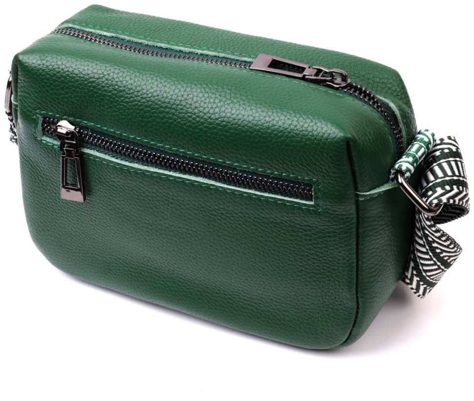 Женская сумка из натуральной кожи Vintage 22603 Зеленая modnotak фото №2