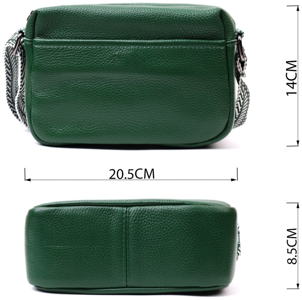 Женская сумка из натуральной кожи Vintage 22603 Зеленая modnotak фото №3