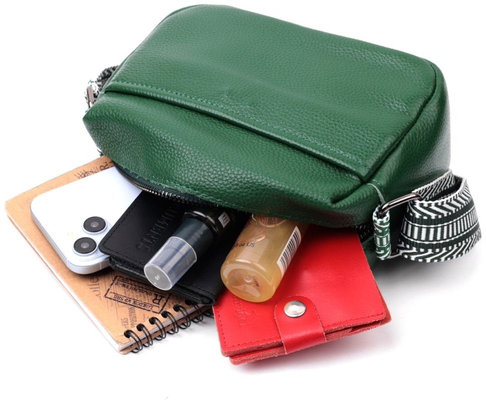 Женская сумка из натуральной кожи Vintage 22603 Зеленая modnotak фото №9