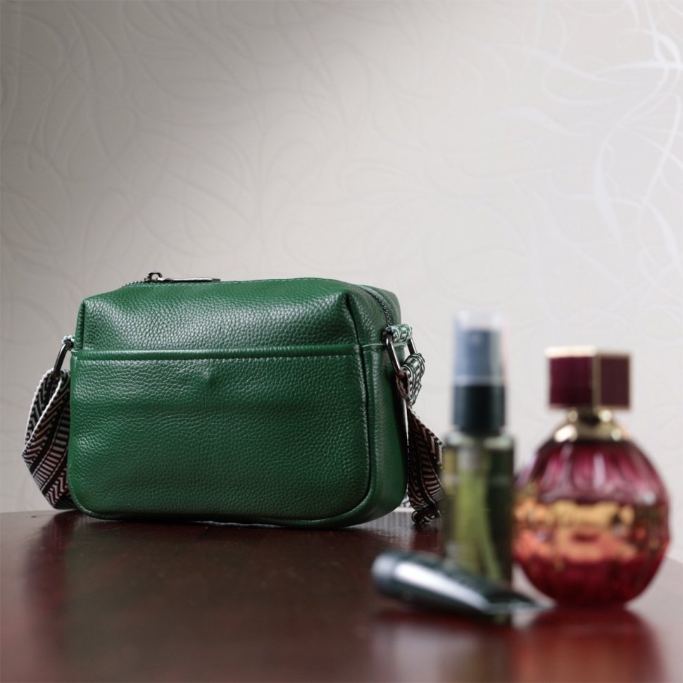 Женская сумка из натуральной кожи Vintage 22603 Зеленая modnotak фото №10