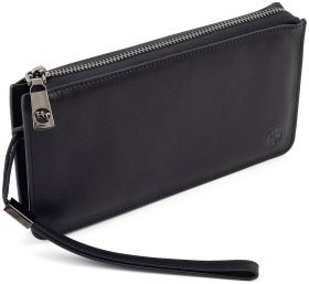 Шкіряний чоловічий клатч-гаманець HT Leather 113247 чорний