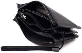 Шкіряний чоловічий клатч-гаманець HT Leather 113247 чорний