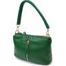 Жіноча сумка зеленого кольору з натуральної шкіри через плече Vintage (2422097) - 1