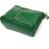 Жіноча сумка зеленого кольору з натуральної шкіри через плече Vintage (2422097) - 4