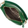 Жіноча сумка зеленого кольору з натуральної шкіри через плече Vintage (2422097) - 5