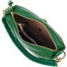 Жіноча сумка зеленого кольору з натуральної шкіри через плече Vintage (2422097) - 6