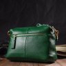 Жіноча сумка зеленого кольору з натуральної шкіри через плече Vintage (2422097) - 9