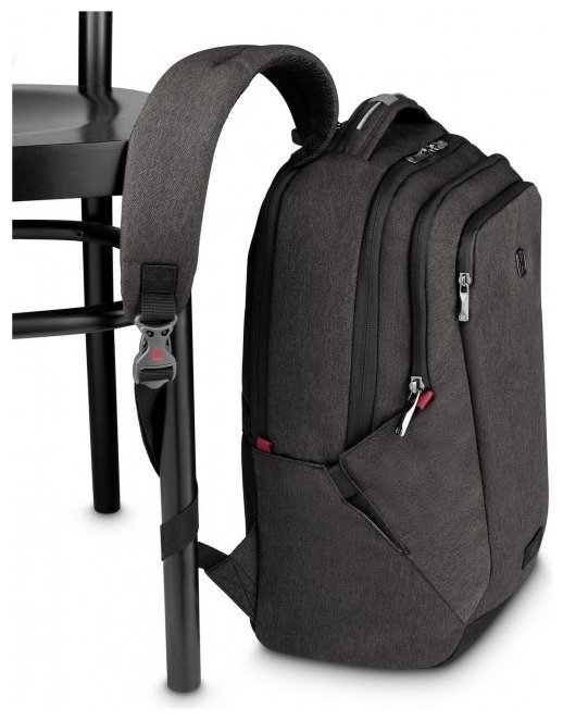 Деловой рюкзак из полиэстера с отсеком для ноутбука до 16" Wenger MX Professional серого цвета 103547 фото №3 Деловой рюкзак из полиэстера с отсеком для ноутбука до 16" Wenger MX Professional серого цвета 103547 modnotak фото №3