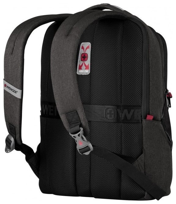 Деловой рюкзак из полиэстера с отсеком для ноутбука до 16" Wenger MX Professional серого цвета 103547 фото №7 Деловой рюкзак из полиэстера с отсеком для ноутбука до 16" Wenger MX Professional серого цвета 103547 modnotak фото №7