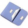 Женский кошелек голубого цвета из качественной кожи на кнопке KARYA (19841) - 5