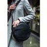 Круглая сумка-рюкзак из натуральной кожи черного цвета BlankNote Maxi (12728) - 9