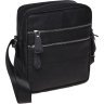 Класична чоловіча сумка-планшет чорного кольору на дві змійки Borsa Leather (21907) - 1