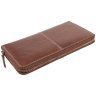 Женский кожаный кошелек из гладкой кожи с RFID-защитой коричневого цвета Ashwood T90 94247 (на молнии) фото №3 Женский кожаный кошелек из гладкой кожи с RFID-защитой коричневого цвета Ashwood T90 94247 (на молнии) modnotak фото - 3