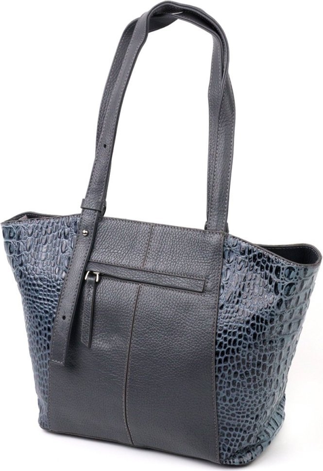 Фирменная женская сумка из добротной натуральной кожи с длинными ручками KARYA (2420833)