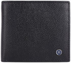 Мужское портмоне без застежки из фактурной кожи Brampton London Plutus 94547 черного цвета