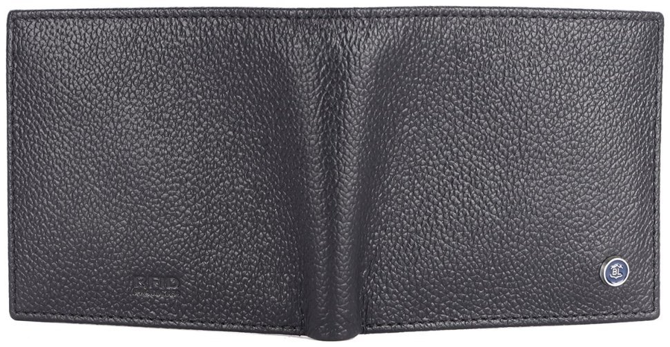 Мужское портмоне без застежки из фактурной кожи Brampton London Plutus 94547 черного цвета modnotak фото №3